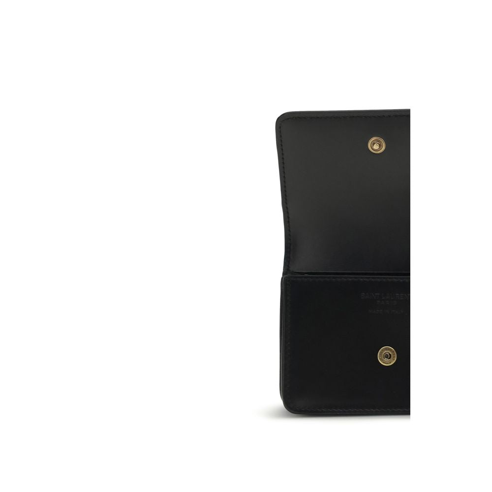 Saint Laurent Black Calfskin Bos Taurus Wallet