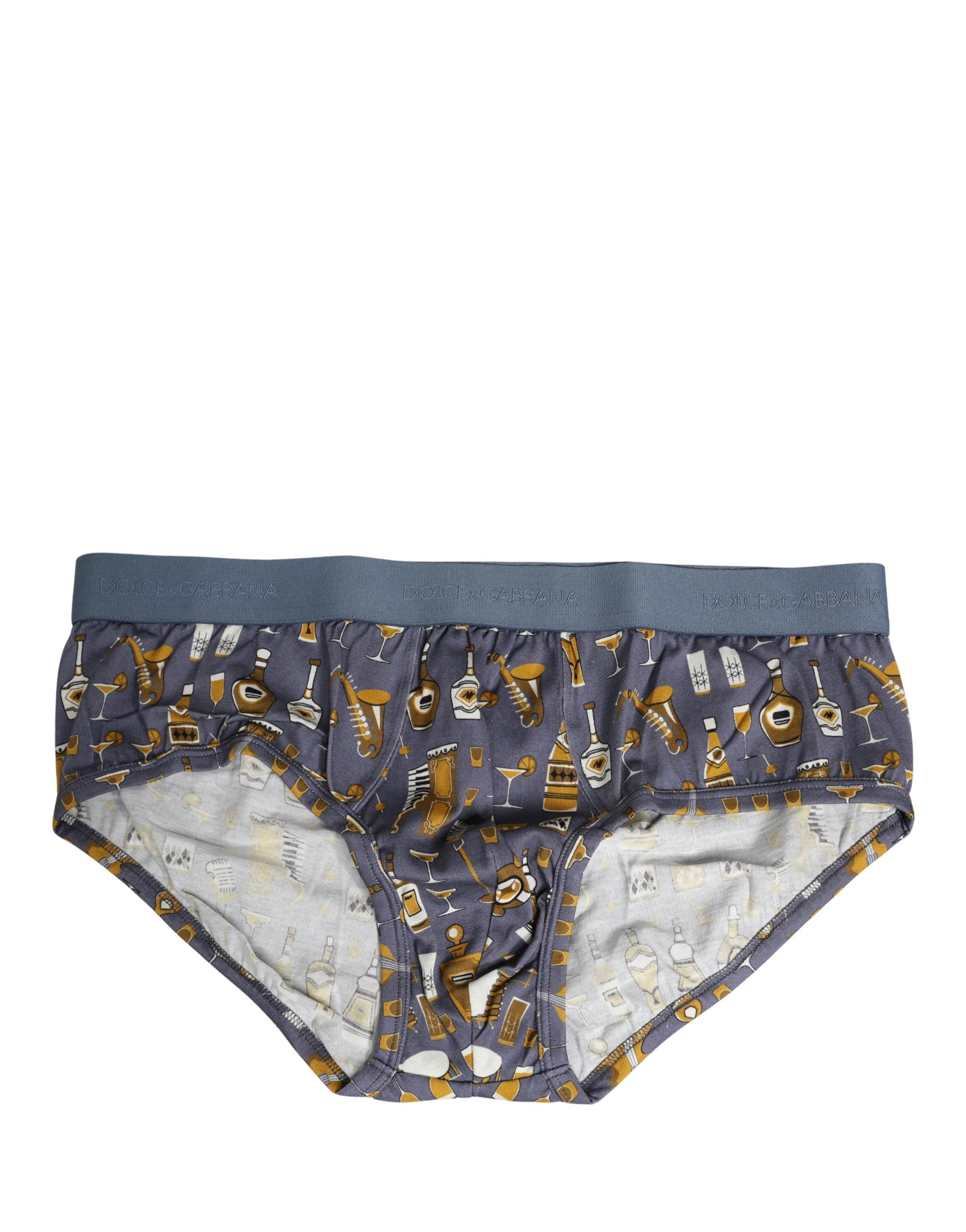 Dolce & Gabbana Graue Jazz Cocktail Herren Brando Brief Unterwäsche