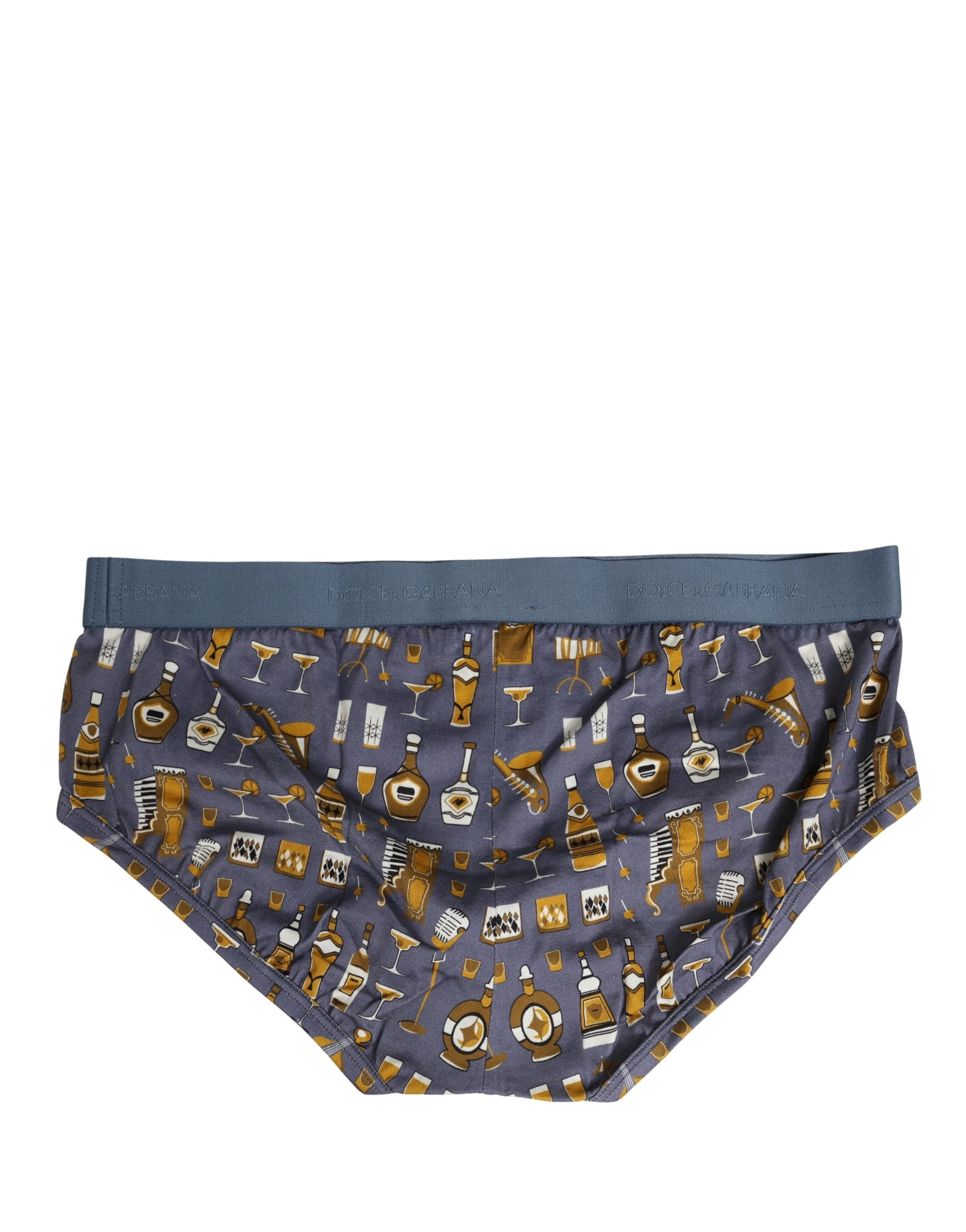 Dolce & Gabbana Graue Jazz Cocktail Herren Brando Brief Unterwäsche