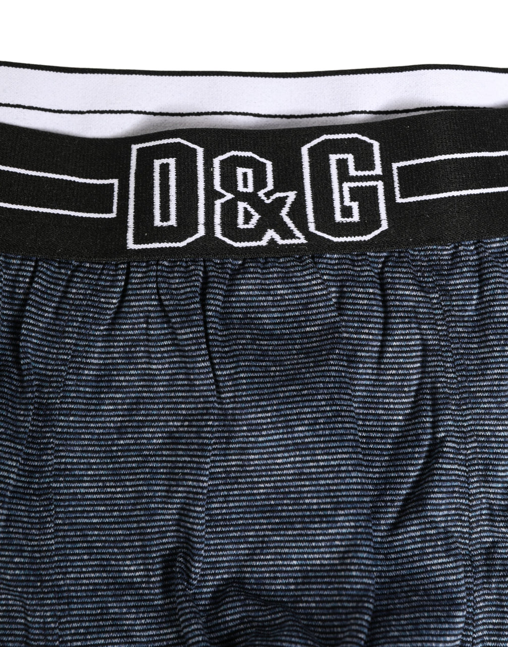 Dolce & Gabbana Dunkelblaue Baumwoll-Boxershorts mit Logo