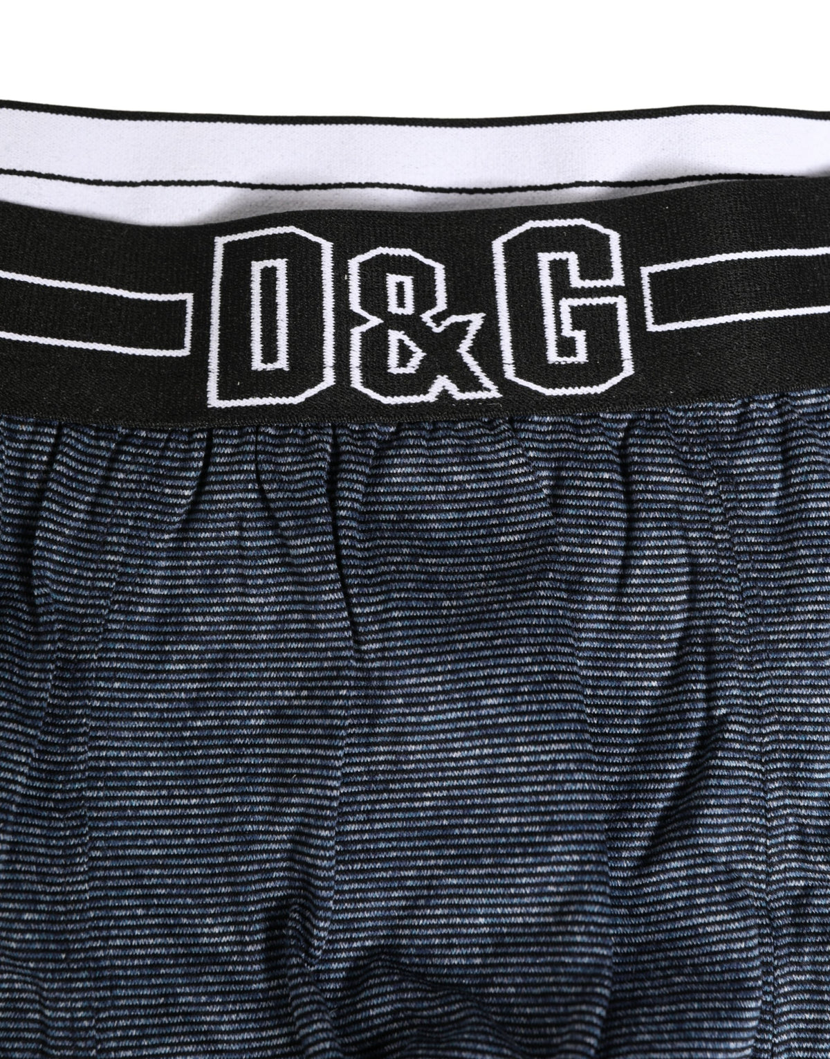 Dolce & Gabbana Dunkelblaue Baumwoll-Boxershorts mit Logo