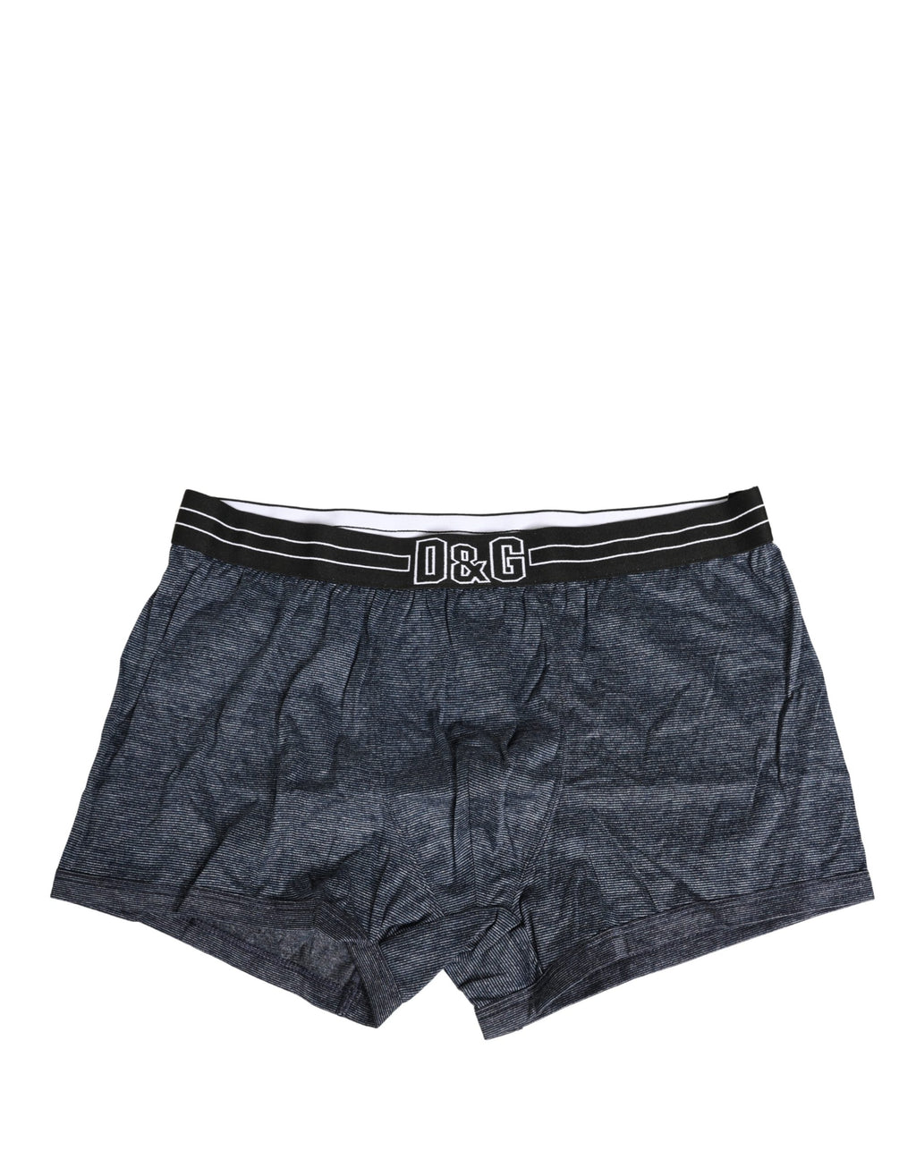 Dolce & Gabbana Dunkelblaue Baumwoll-Boxershorts mit Logo