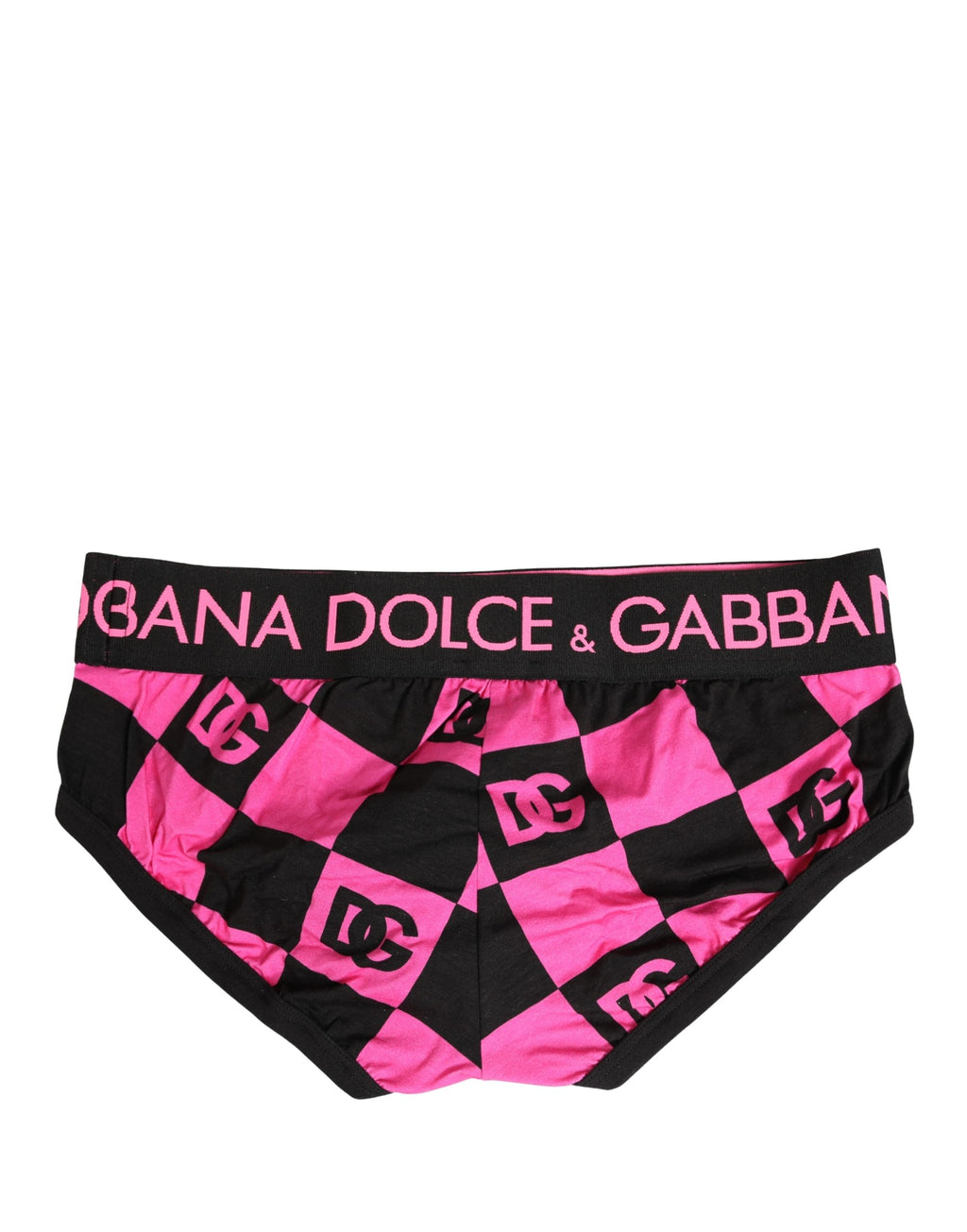 Dolce & Gabbana Schwarzer Pink Logo Baumwoll Brando Brief Unterwäsche