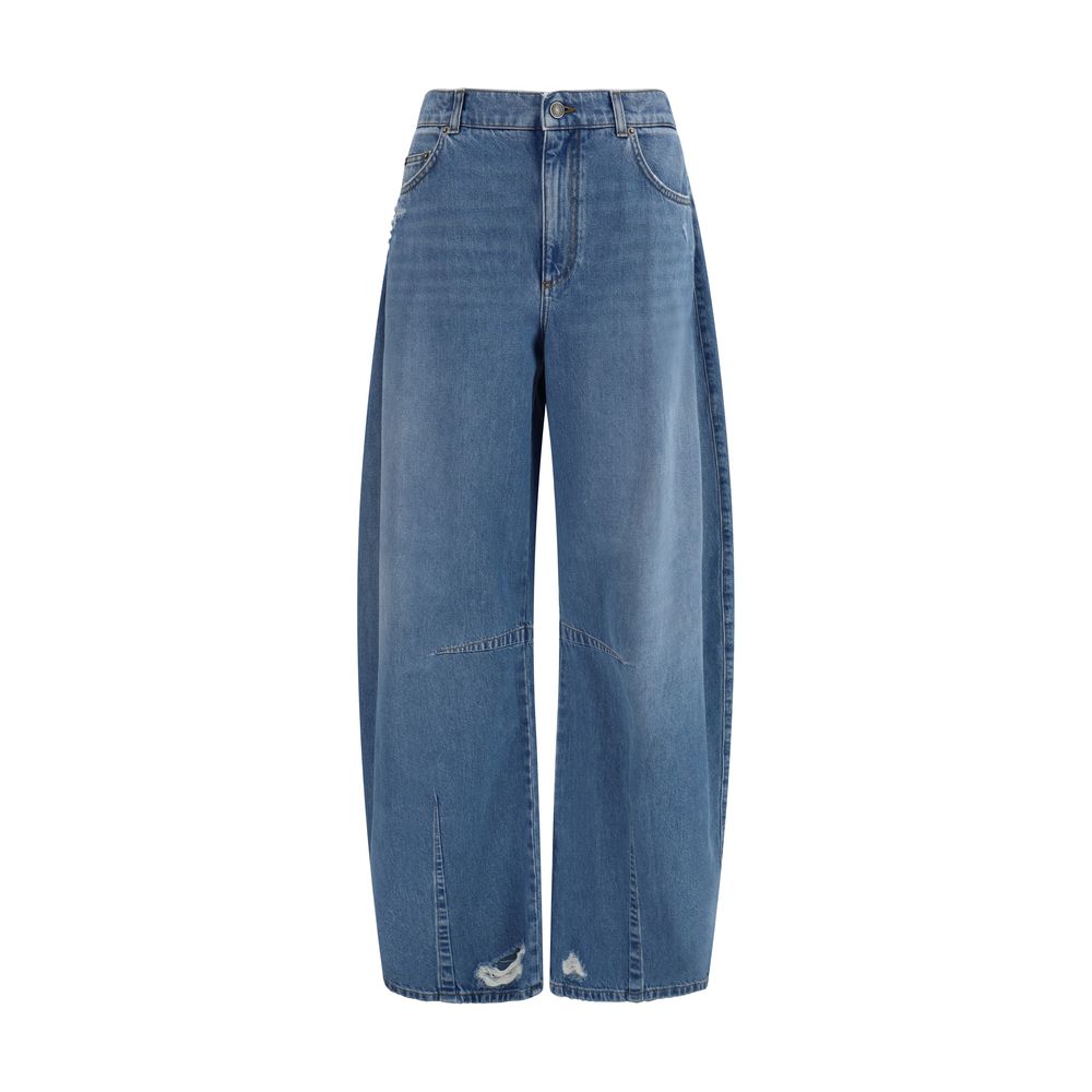 Dolce & Gabbana Blaue Baumwolljeans im Relaxed Fit