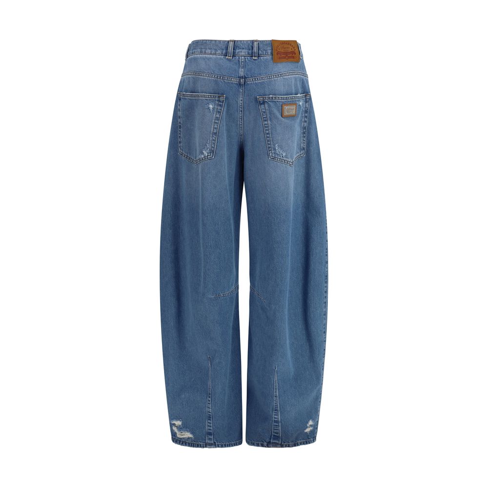 Dolce & Gabbana Blaue Baumwolljeans im Relaxed Fit
