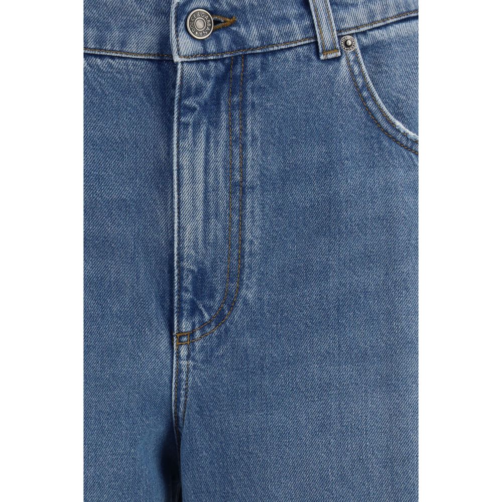 Dolce & Gabbana Blaue Baumwolljeans im Relaxed Fit