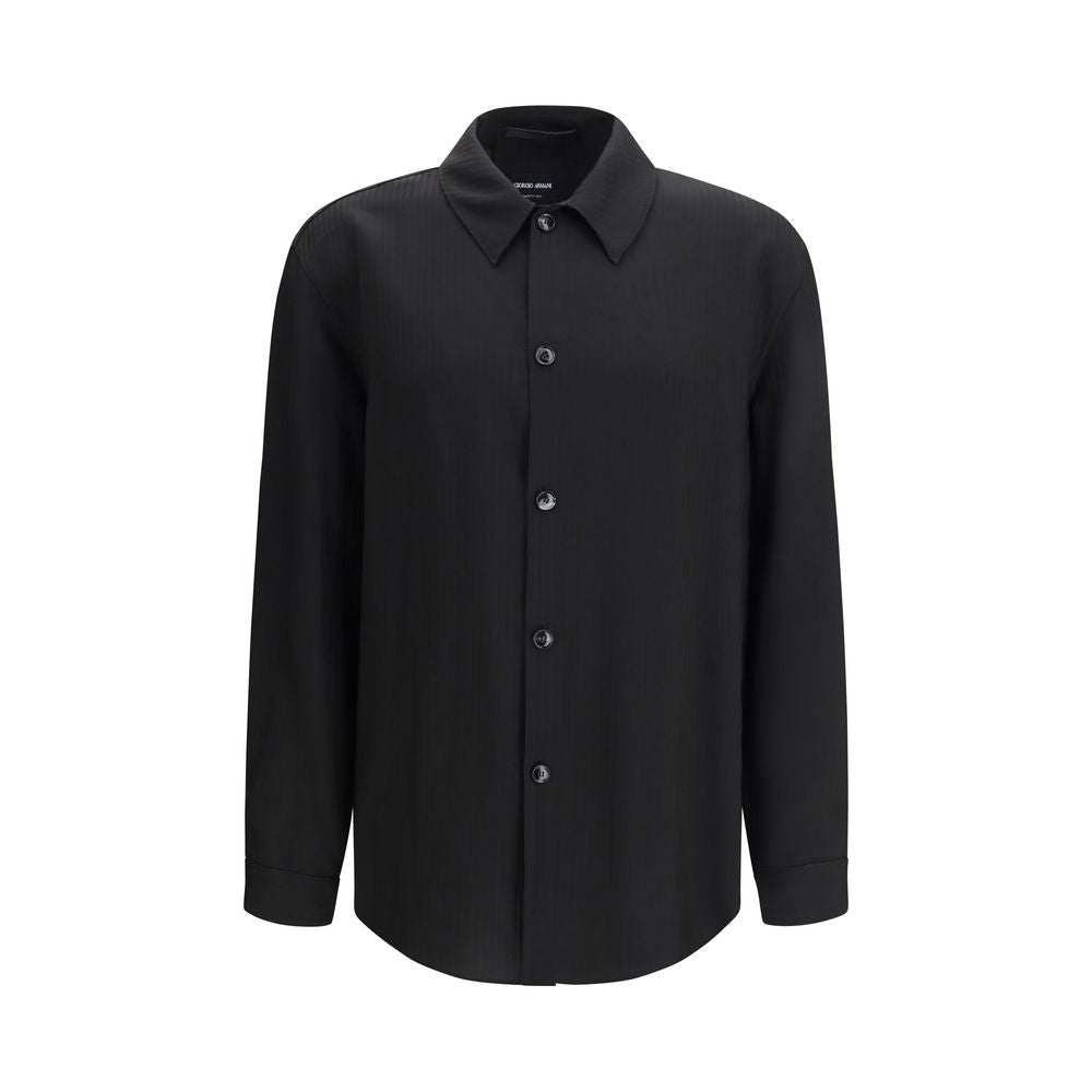 Giorgio Armani Schwarzes Hemd aus Viskose