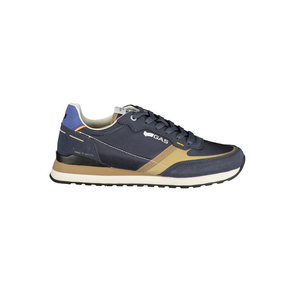 Gas Blauer Herren-Sneaker aus Polyurethan