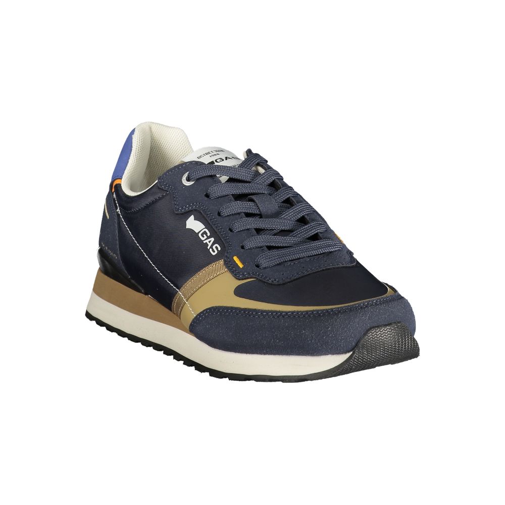 Gas Blauer Herren-Sneaker aus Polyurethan