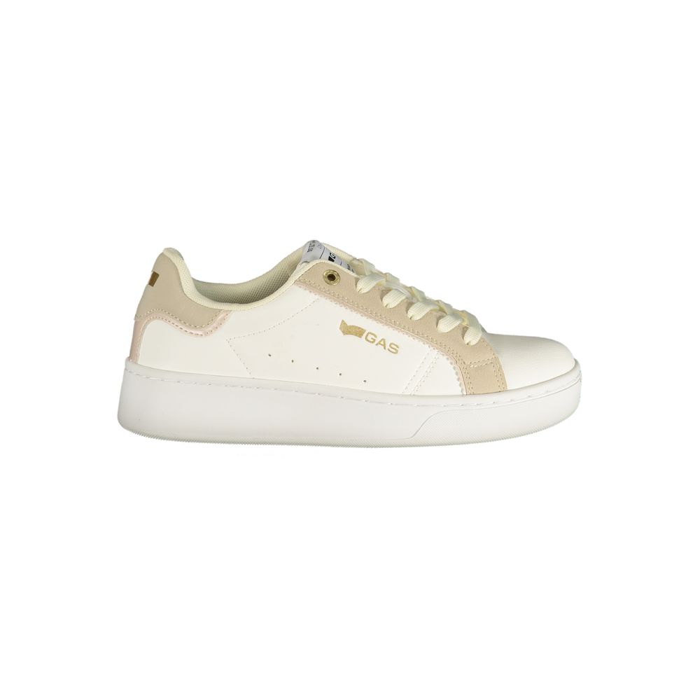 Women's Gas White Polyurethane Sneakers