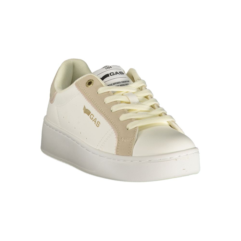 Women's Gas White Polyurethane Sneakers