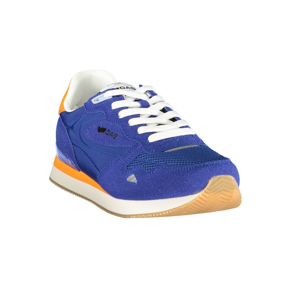 Men's Gas Blue Polyurethane Sneakers