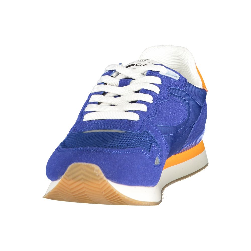 Men's Gas Blue Polyurethane Sneakers