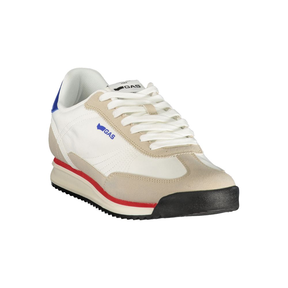Gas Herren-Sneaker aus weißem Polyurethan