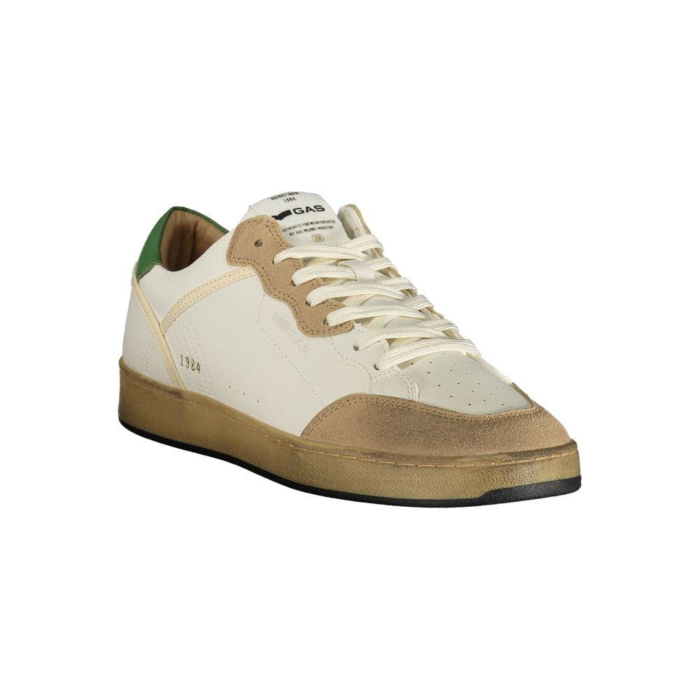 Gas White Athletic-Style Polyester Sneakers