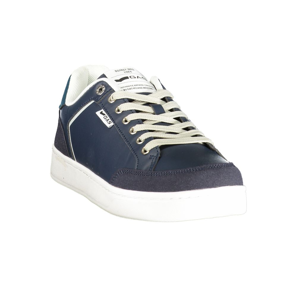 Blue Polyester Gas Sports Shoes
