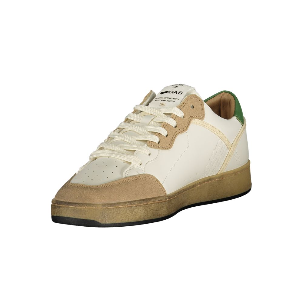 Gas White Athletic-Style Polyester Sneakers