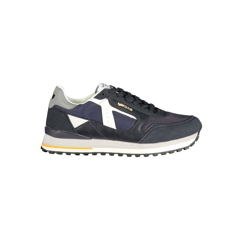 Gas Blue Polyester Sports Shoes