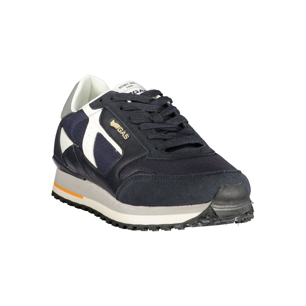 Gas Blue Polyester Sports Shoes