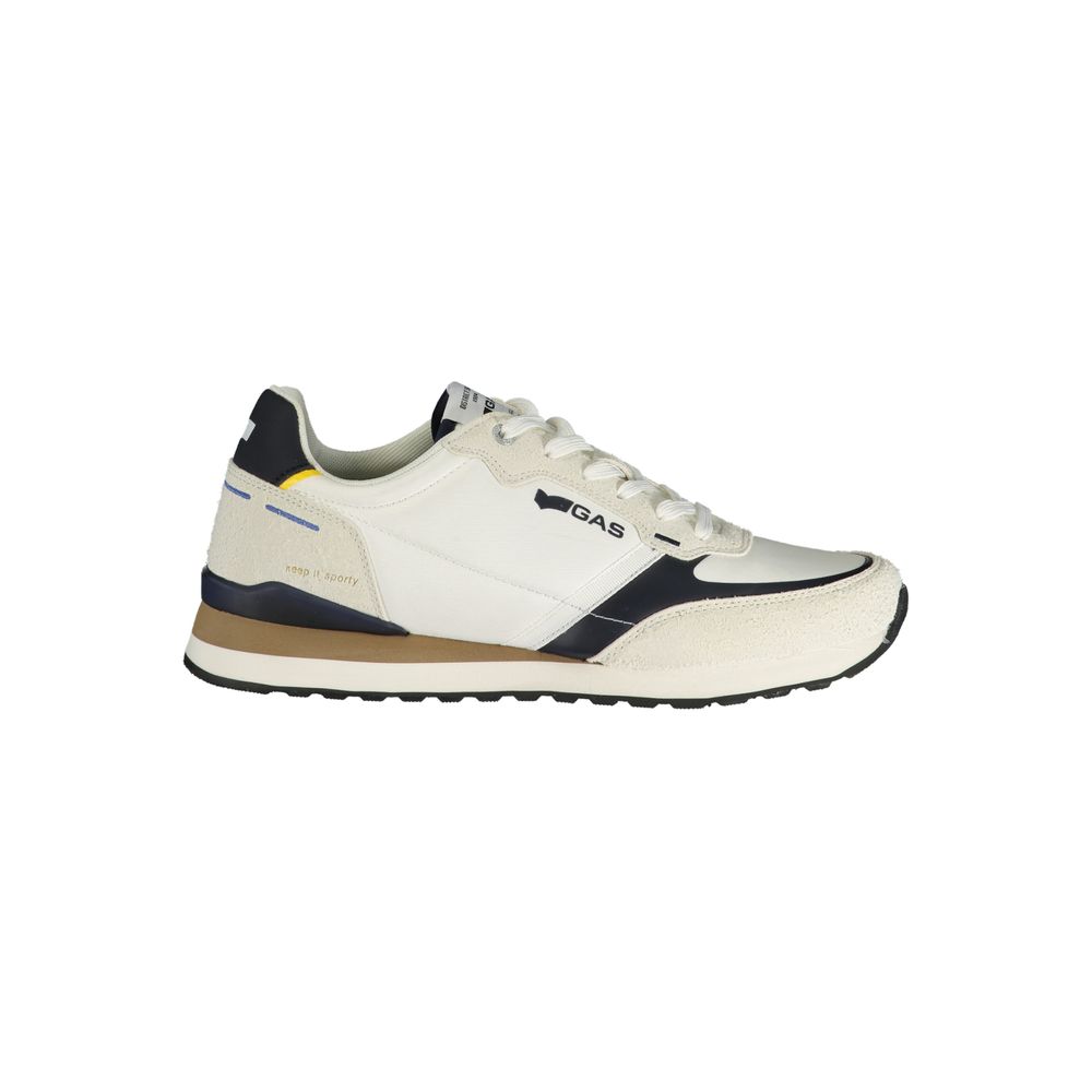 Gas White Polyester Sneakers