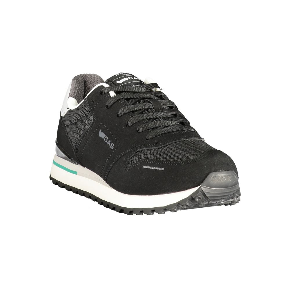 Gas Schwarzer Sneaker aus Polyurethan für Herren