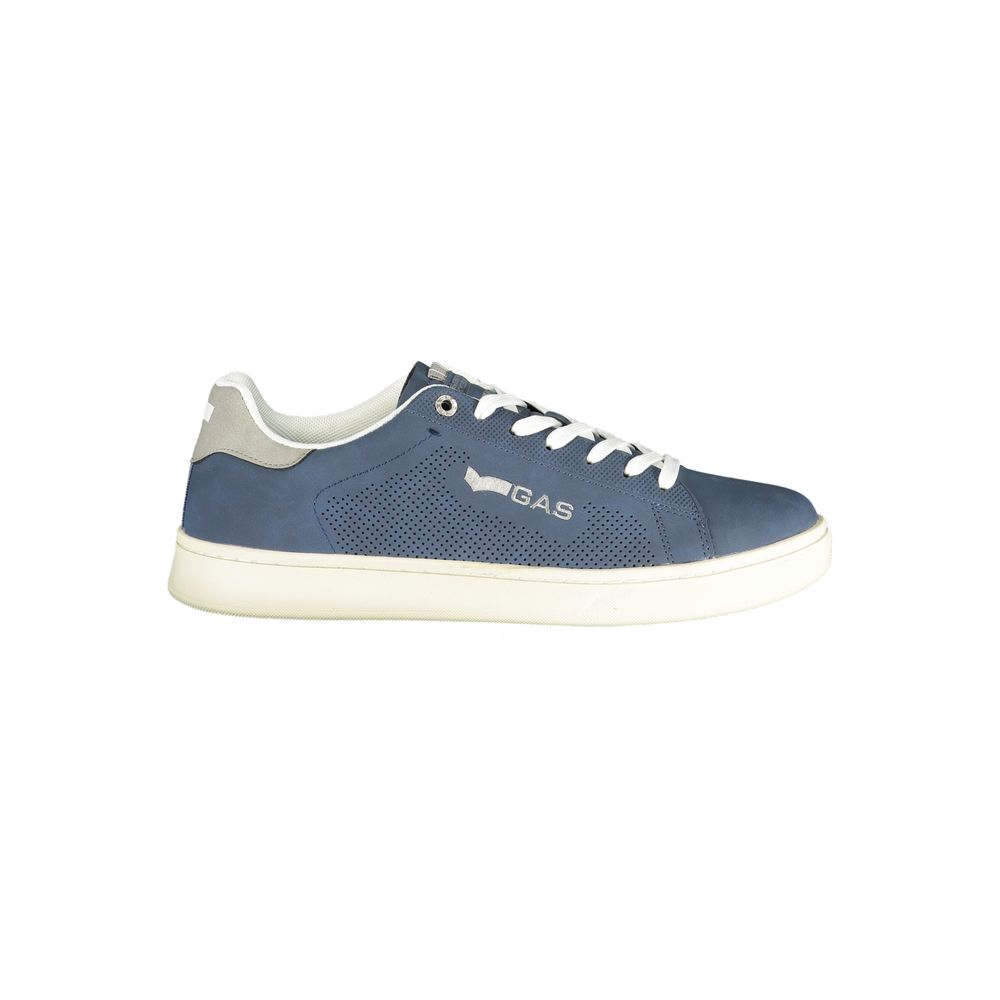 Gas Blue Polyester Sports Shoes