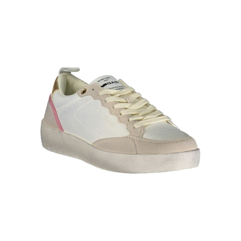 Gas Weiße Sneaker aus Polyester im Athletic-Stil