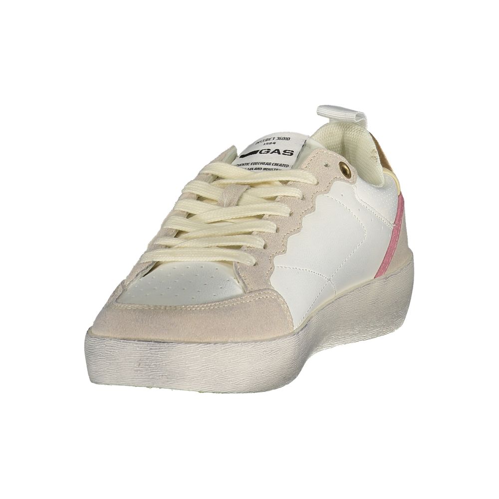 Gas Weiße Sneaker aus Polyester im Athletic-Stil