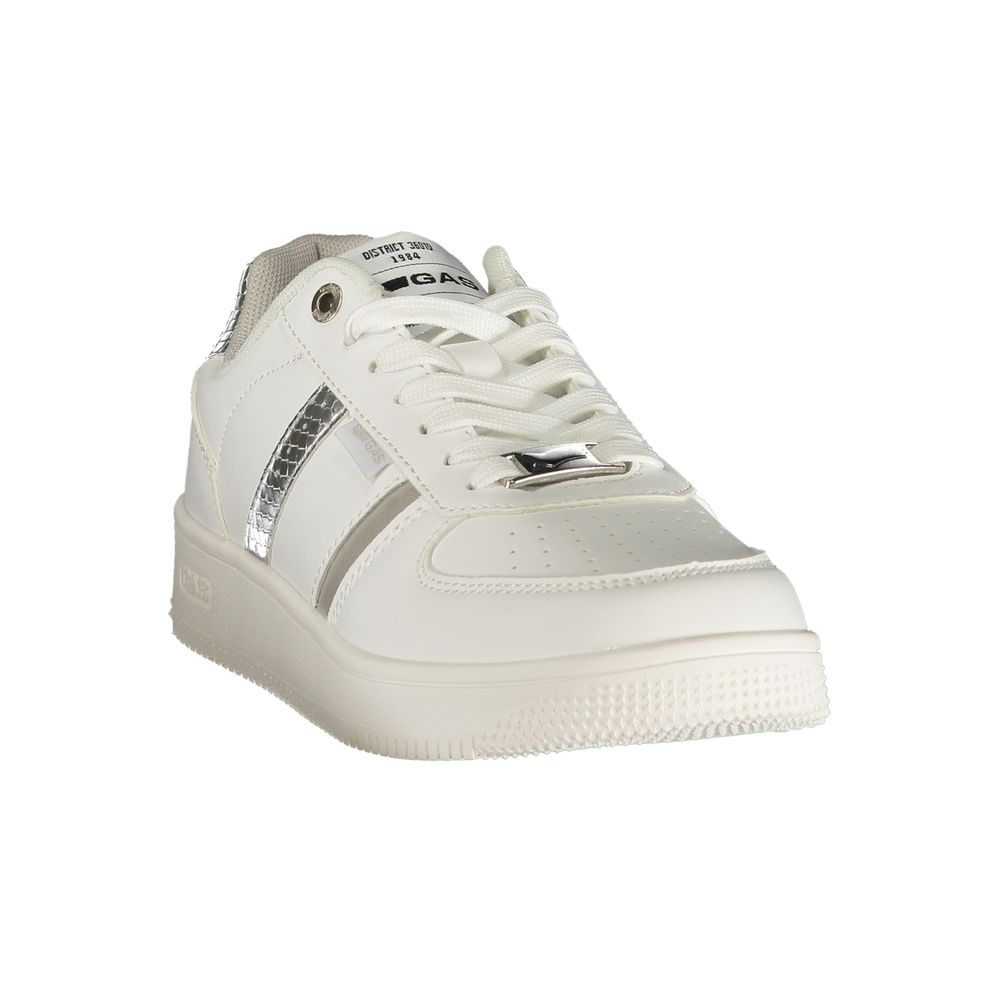 Gas Weiße Sneaker aus Polyester im Athletic-Stil