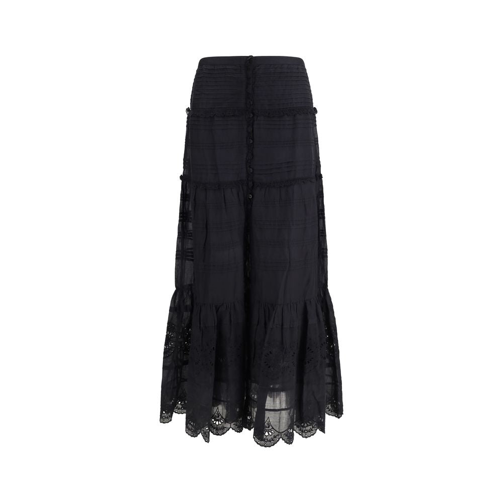 Marant Etoile Schwarzer Viskose-Maxirock