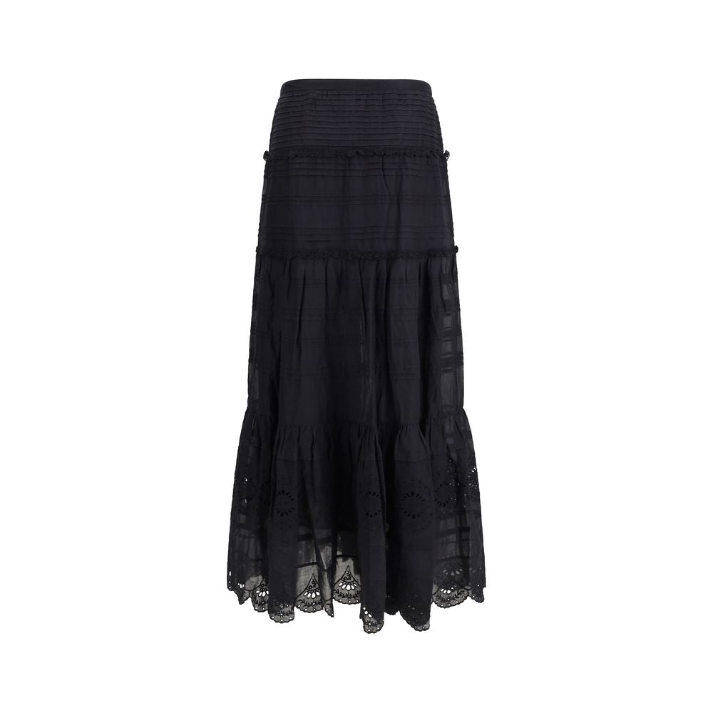 Marant Etoile Schwarzer Viskose-Maxirock