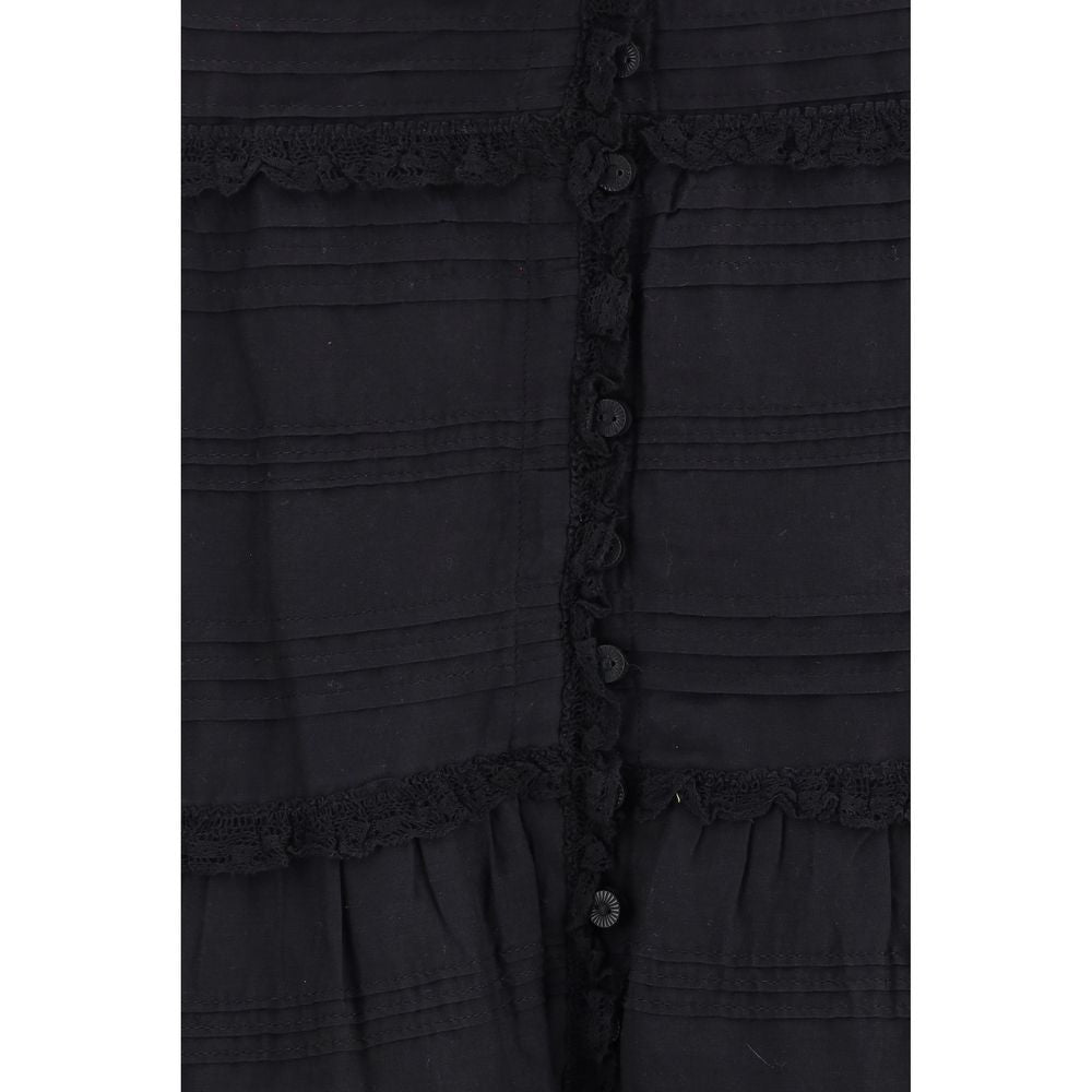 Marant Etoile Schwarzer Viskose-Maxirock