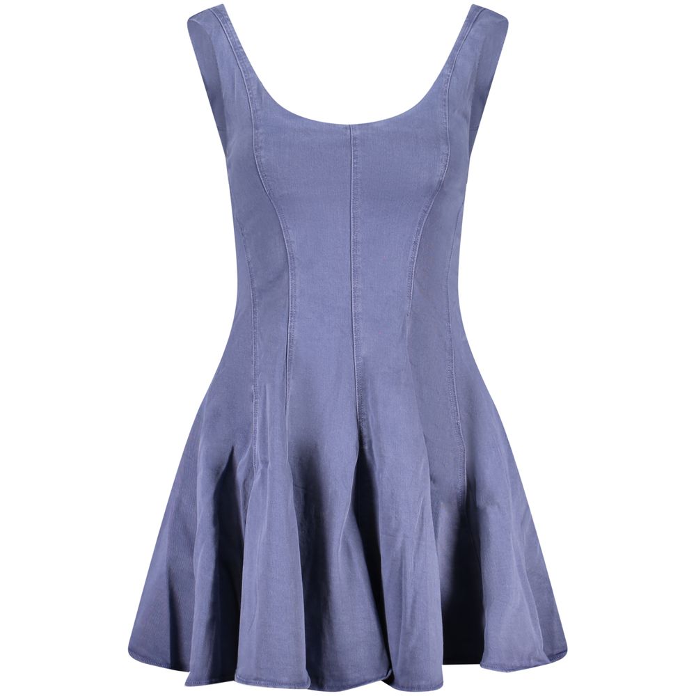 Desigual Blaues Baumwoll-Freizeitkleid