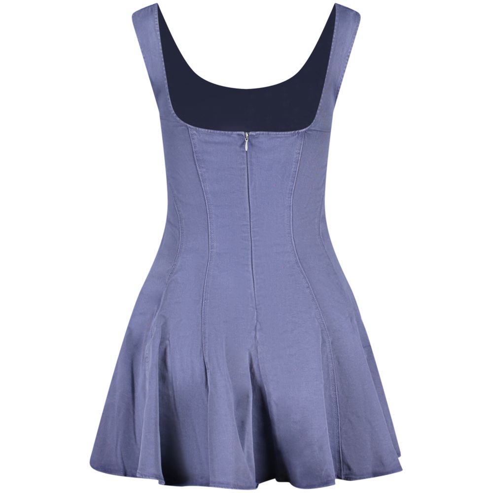 Desigual Blaues Baumwoll-Freizeitkleid