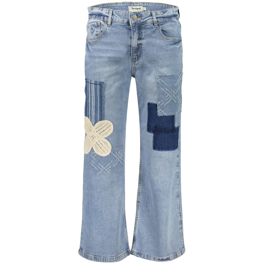 Desigual Blaue Baumwolljeans mit geradem Bein