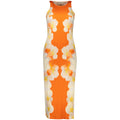 Desigual Orange Elastane Casual Dress