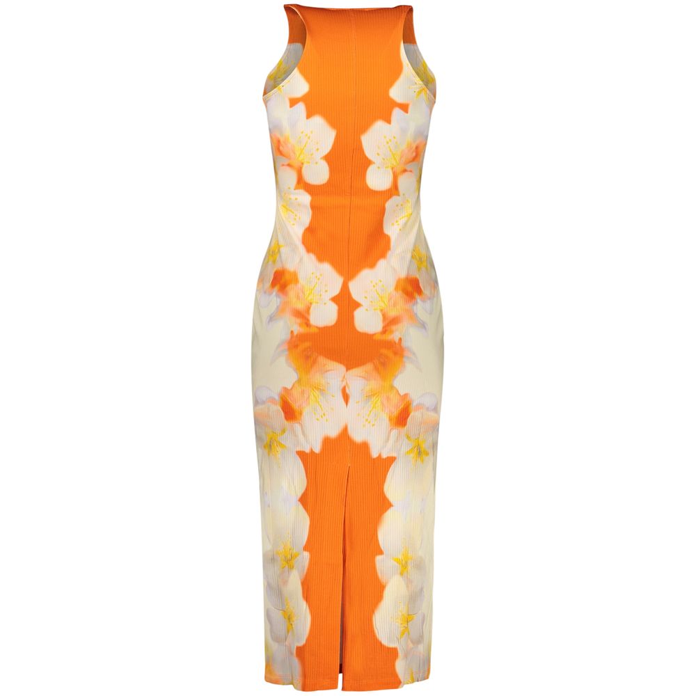 Desigual Orange Elastane Casual Dress