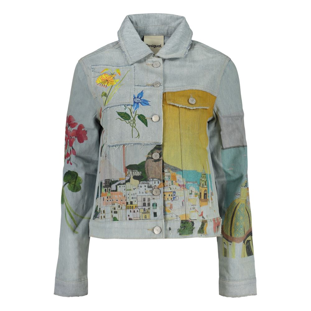 Desigual Blaue Jeansjacke aus Baumwolle