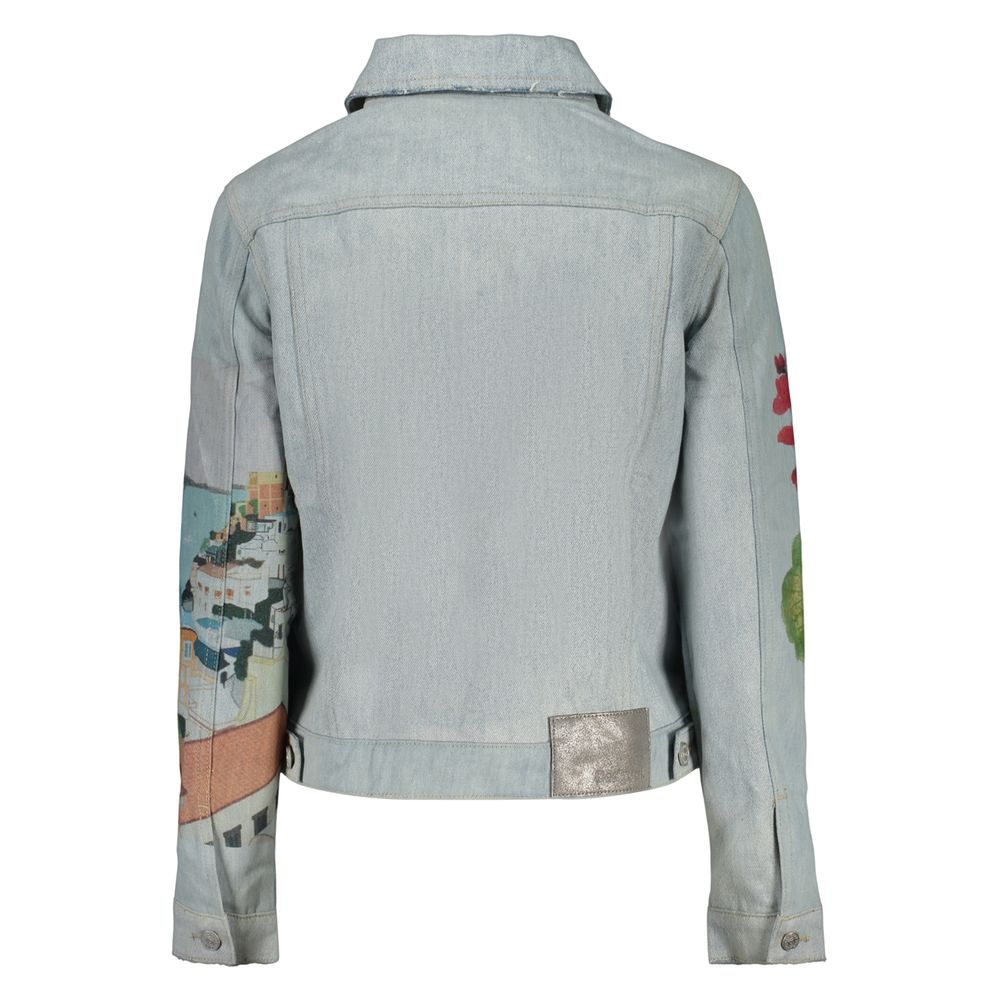 Desigual Blaue Jeansjacke aus Baumwolle