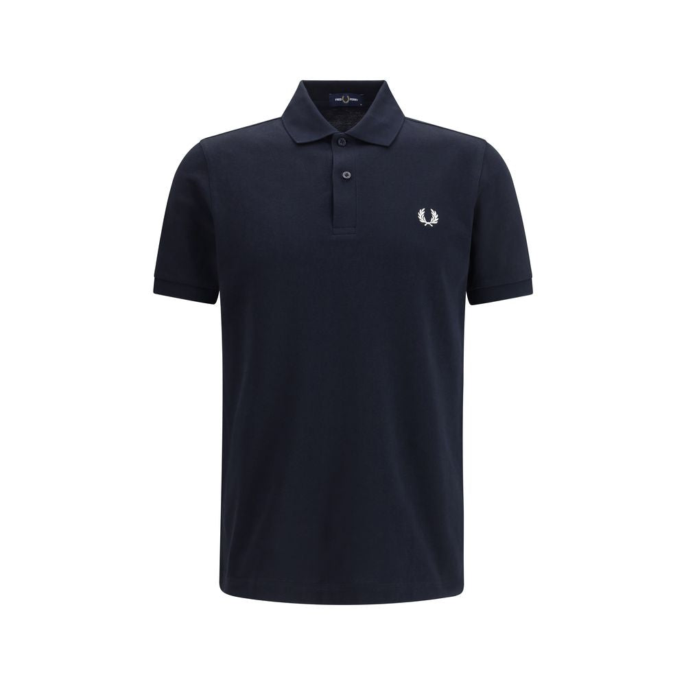 Fred Perry Blaues Baumwoll-Polohemd