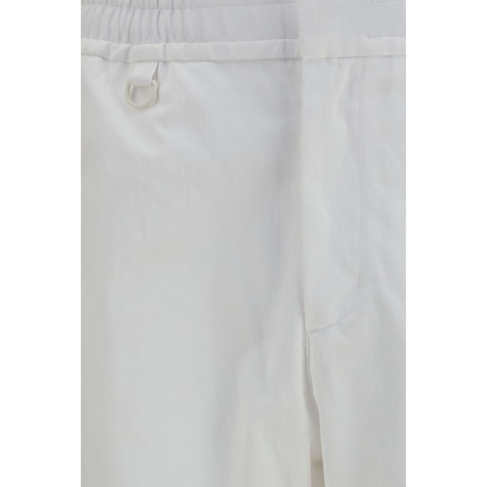 LAMINAR Weiße Baumwoll-Freizeithose