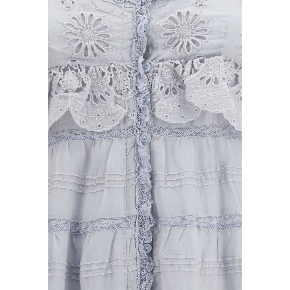 Marant Etoile Blaues Baumwoll-Freizeitkleid