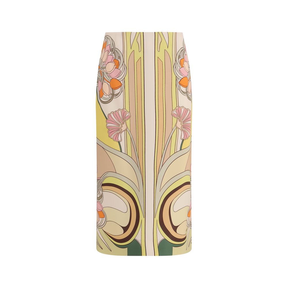 La Double J Multicolor Viscose Maxi Skirt