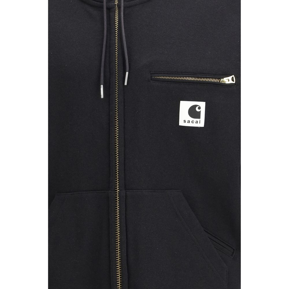 Sacai Schwarzer Baumwoll-Sweatshirt