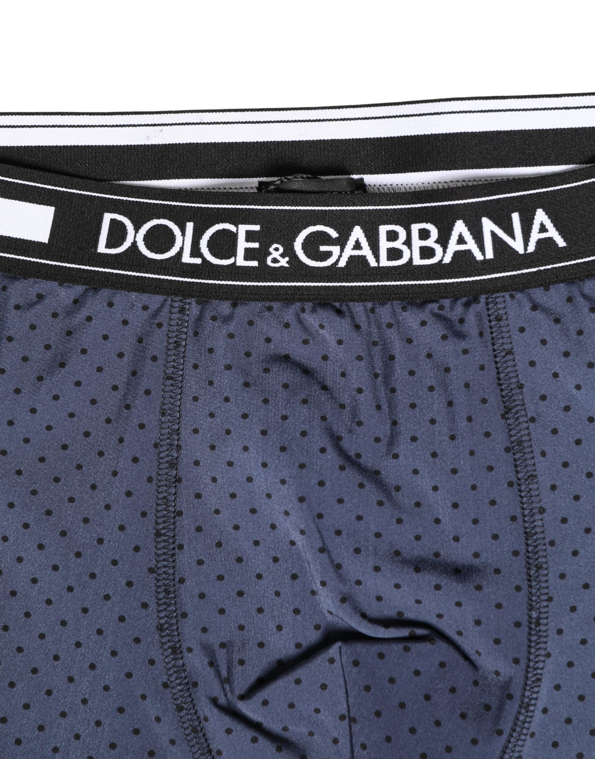 Dolce & Gabbana Dunkelblaue Radlerhose mit Tupfenmuster für Herren