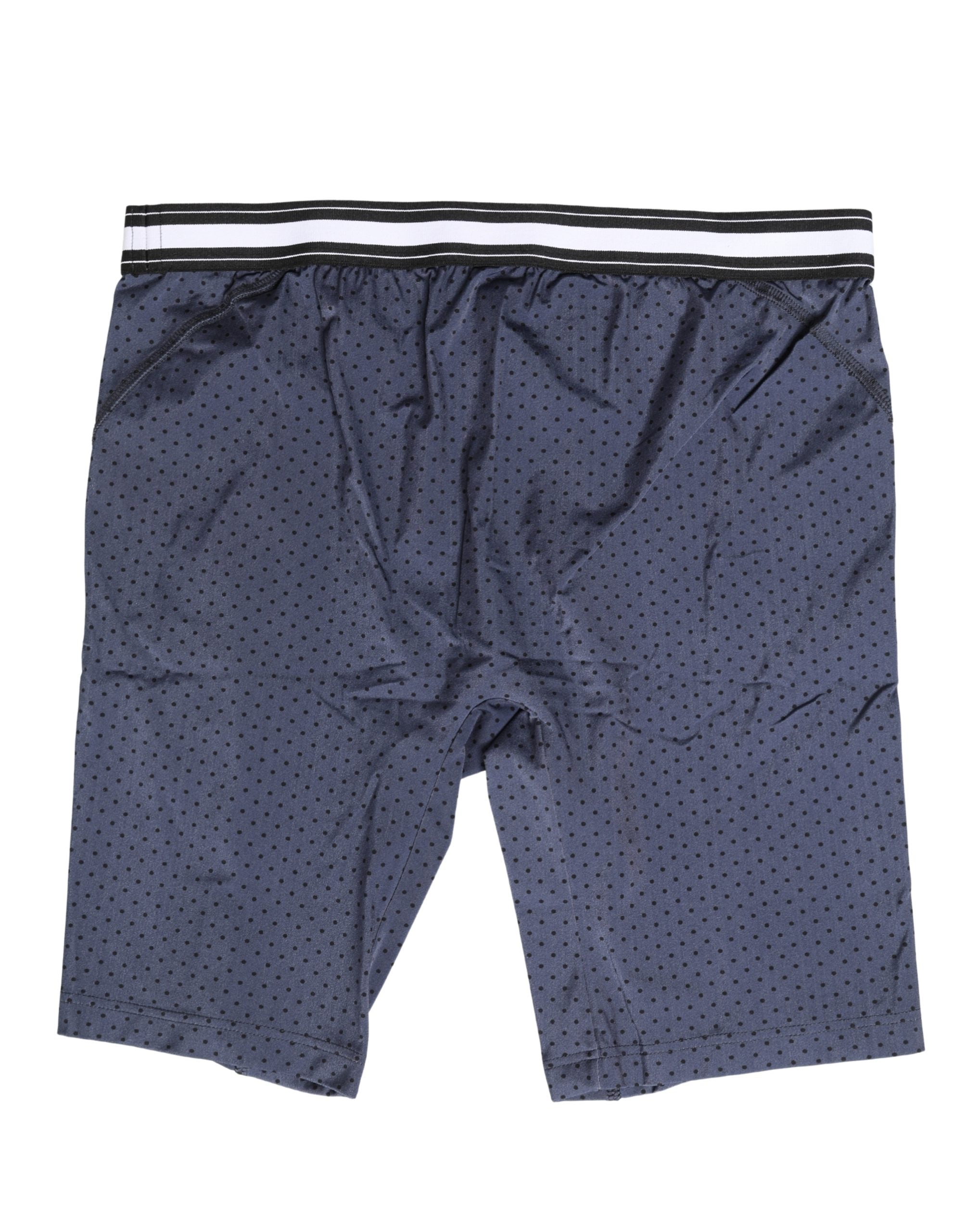 Dolce & Gabbana Dunkelblaue Radlerhose mit Tupfenmuster für Herren