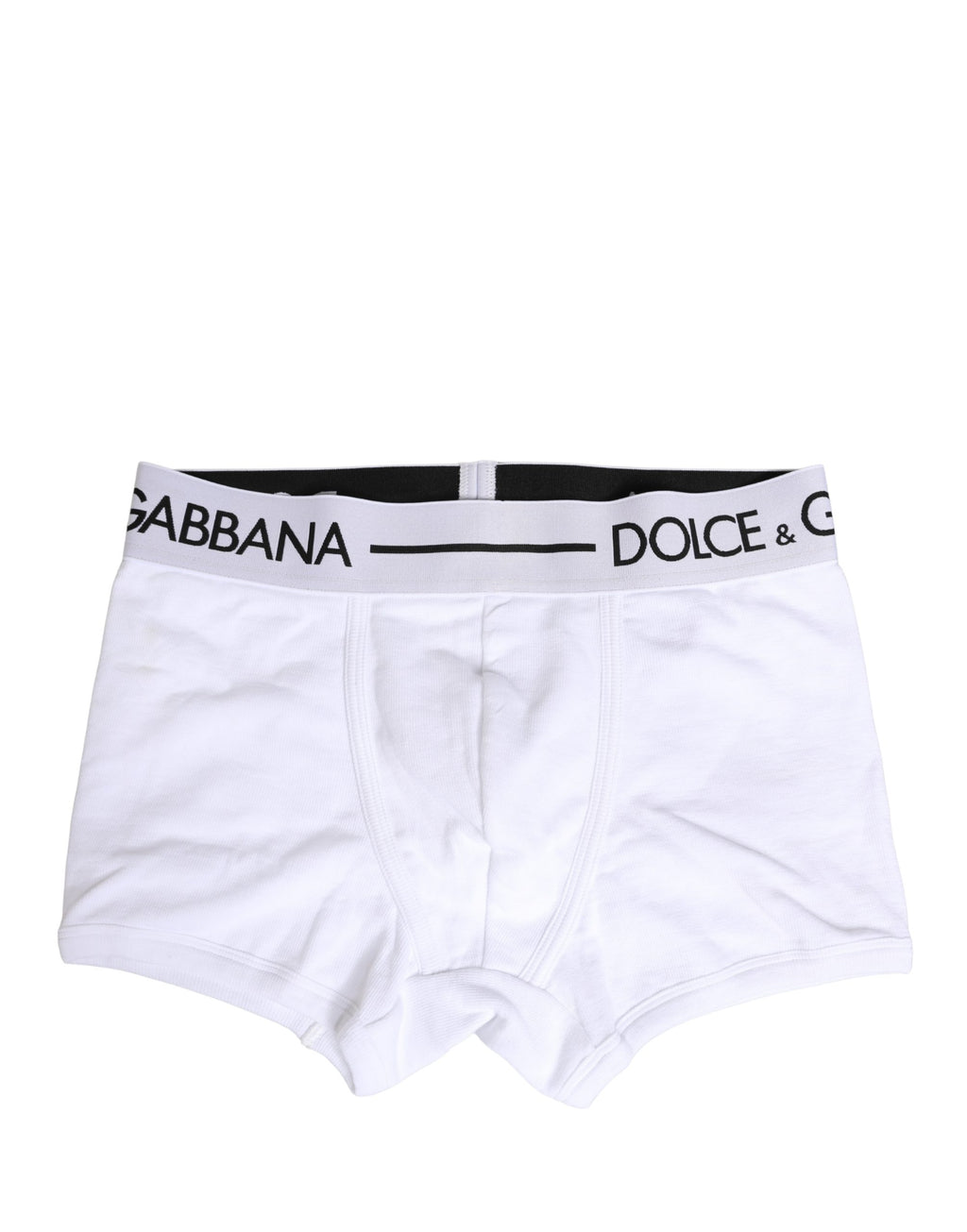 Dolce & Gabbana Weiße Boxer-Unterhose mit Logo-Bund