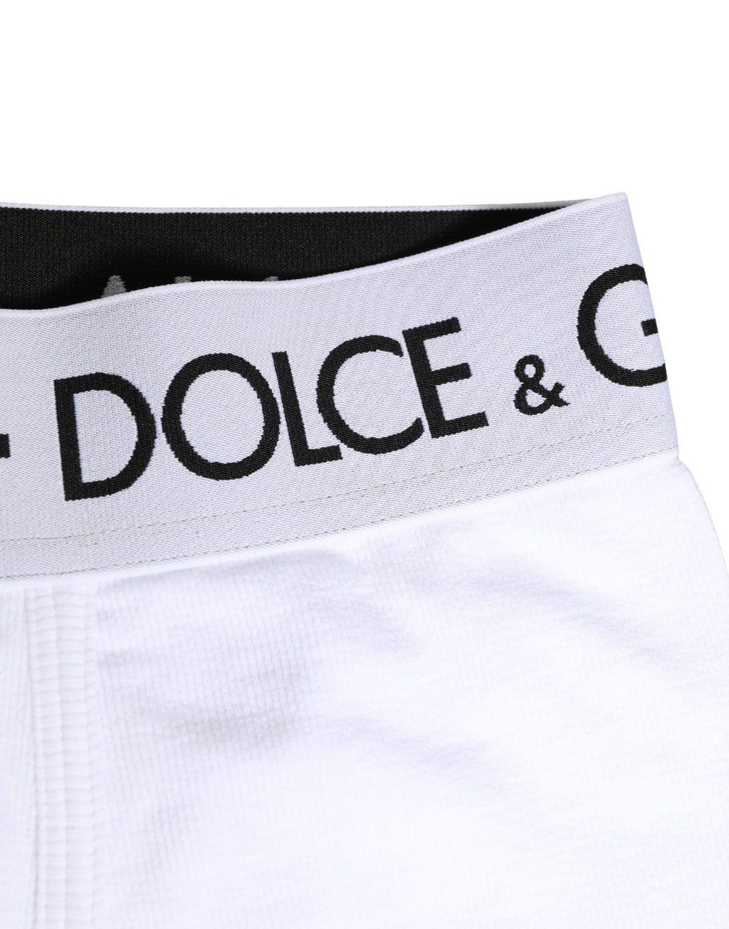 Dolce & Gabbana Weiße Boxer-Unterhose mit Logo-Bund