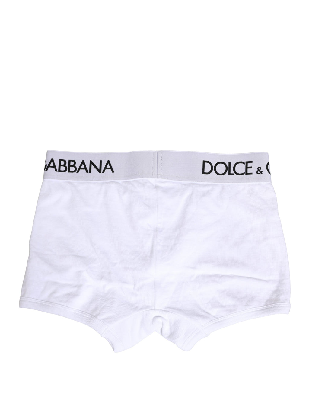 Dolce & Gabbana Weiße Boxer-Unterhose mit Logo-Bund