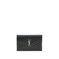 Saint Laurent Schwarze Bos Taurus Kalbsleder Schultertasche
